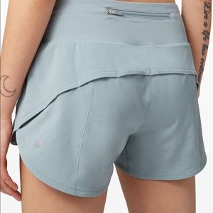 lululemon blue speed up shorts